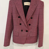 Alexandre Vauthier Pink & Black Checked Blazer Jacket FR 42 (UK 14)