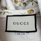 Gucci Ivory Floral Oversized Hoodie with Logo Print Size S (UK 8)