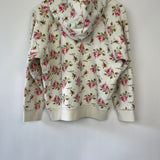 Gucci Ivory Floral Oversized Hoodie with Logo Print Size S (UK 8)