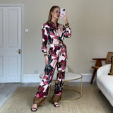 Loro Piana Pink and Brown Silk Floral Print Jumpsuit Size IT 38 (UK 6)