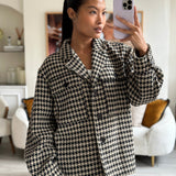 Anine Bing Brown & Black Houndstooth Jacket Size XS (UK 6)