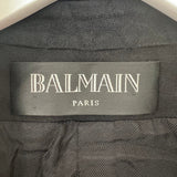 Balmain Black Jersey Knit Biker Jacket Size FR 36 (UK 8)