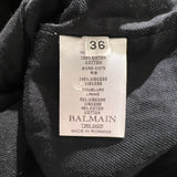 Balmain Black Jersey Knit Biker Jacket Size FR 36 (UK 8)