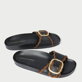 Roeffler Randall - Iris Black/Cacao Flat Sandal