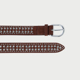 Roeffler Randall - Isaac Espresso/Silver Studded Belt