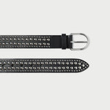 Roeffler Randall - Isaac Black/Silver Studded Belt