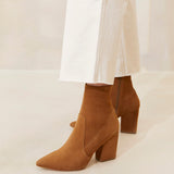 Roeffler Randall - Isla Cacao Suede Slim Ankle Bootie