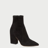 Roeffler Randall - Isla Black Suede Slim Ankle Bootie