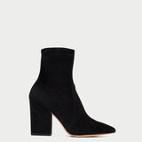 Roeffler Randall - Isla Black Suede Slim Ankle Bootie