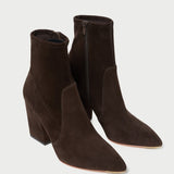 Roeffler Randall - Isla Brown Suede Slim Bootie