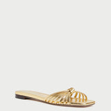 Roeffler Randall - Izzie Gold Leather Knot Sandal