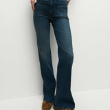 Veronica Beard - Crosbie Patch-Pocket Slim Wide-Leg Jean