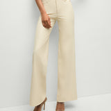 Veronica Beard - Taylor Vegan Leather Wide-Leg Jean