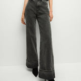 Veronica Beard - Taylor Cuffed Wide-Leg Jean