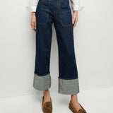 Veronica Beard - Dylan Cuffed Cargo Straight-Leg Jean