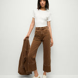 Veronica Beard - Dylan Cuffed Straight-Leg Pant