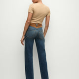 Veronica Beard - Dylan Suede-Patchwork Straight-Leg Jean