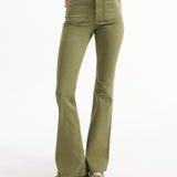 Veronica Beard - Beverly Patch-Pocket Skinny-Flare Twill Pant