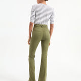 Veronica Beard - Beverly Patch-Pocket Skinny-Flare Twill Pant