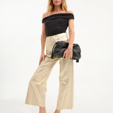 Veronica Beard - Taylor Cropped High Rise Wide Leg Jean