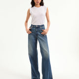 Veronica Beard - Kasey Mid Rise Wide-Leg Jean