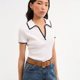 Veronica Beard - Kearney Tee With Contrast Piping