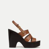 Veronica Beard - Peony Leather Platform Sandal