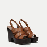 Veronica Beard - Peony Leather Platform Sandal