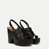 Veronica Beard - Peony Leather Platform Sandal