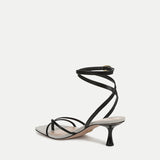 Veronica Beard - Caterina Leather Ankle-Wrap Sandal