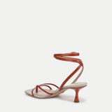 Veronica Beard - Caterina Leather Ankle-Wrap Sandal