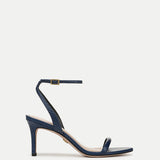 Veronica Beard - Sylvie Lizard-Embossed Ankle-Strap Stiletto Sandal