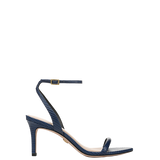 Veronica Beard - Sylvie Lizard-Embossed Ankle-Strap Stiletto Sandal