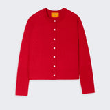 Guest In Residence - Jane Pointelle Cardigan - True Red