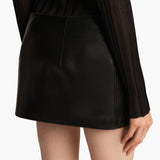 Khaite - Jaxon Skirt in Black Leather