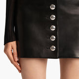 Khaite - Jaxon Skirt in Black Leather