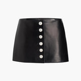 Khaite - Jaxon Skirt in Black Leather