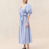 Roeffler Randall - Jessa Blue/Cream Plaid Dress