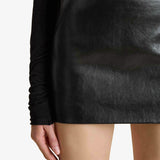 Khaite - Jett Skirt in Black Leather