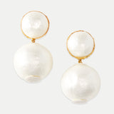 Veronica Beard - Pearl 2 Drop Earrings | Post Backing