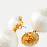 Veronica Beard - Pearl 2 Drop Earrings | Post Backing