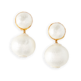 Veronica Beard - Pearl 2 Drop Earrings | Post Backing