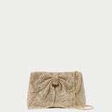 Roeffler Randall - Jolene Gold Diamanté Bow Clutch