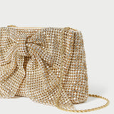 Roeffler Randall - Jolene Gold Diamanté Bow Clutch