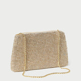 Roeffler Randall - Jolene Gold Diamanté Bow Clutch