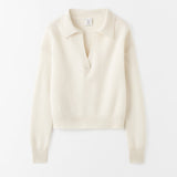 ALMADA LABEL - Kaia Collar Sweater, cream