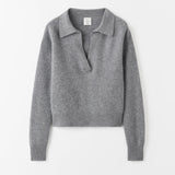 ALMADA LABEL - Kaia Collar Sweater, grey