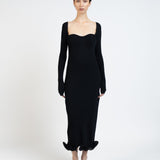 Elleme - Long Sleeve Knit Dress/Black