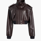 Khaite - Kember Jacket in Dark Brown Leather