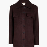 Khaite - Iana Jacket in Dark Brown Suede